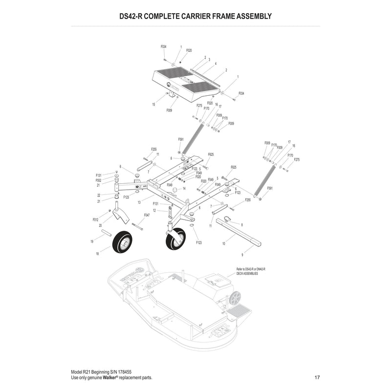 DS42-R COMPLETE CARRIER FRAME ASSEMBLY