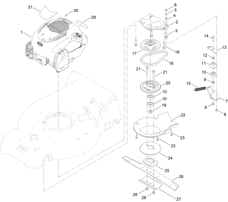 Engine and Blade Assembly
