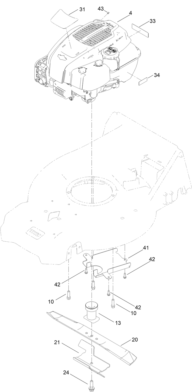 Engine and Blade Assembly