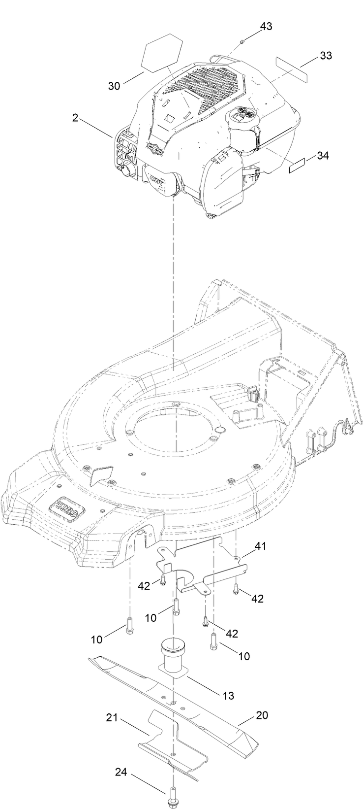 Engine and Blade Assembly
