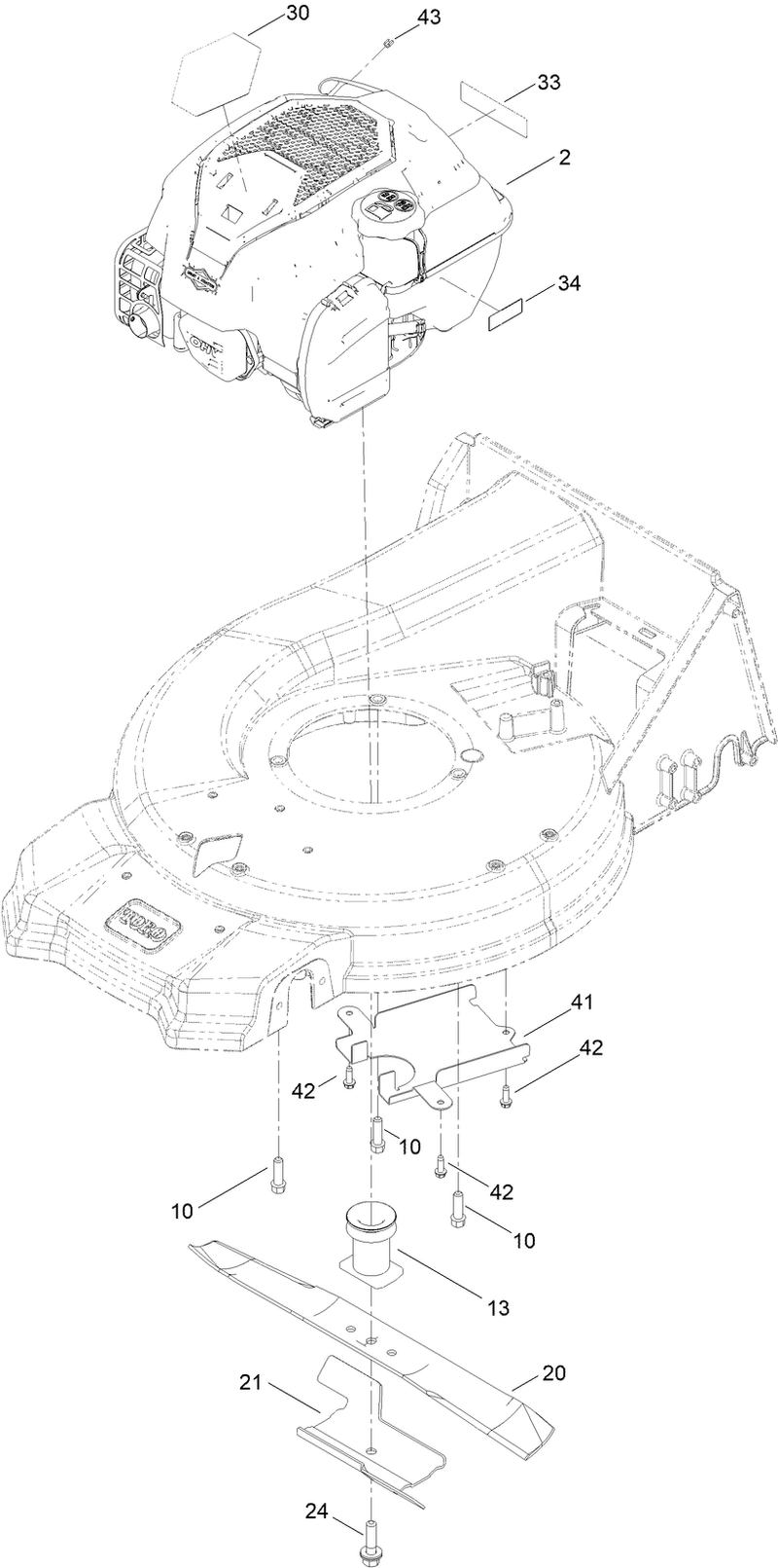 Engine and Blade Assembly