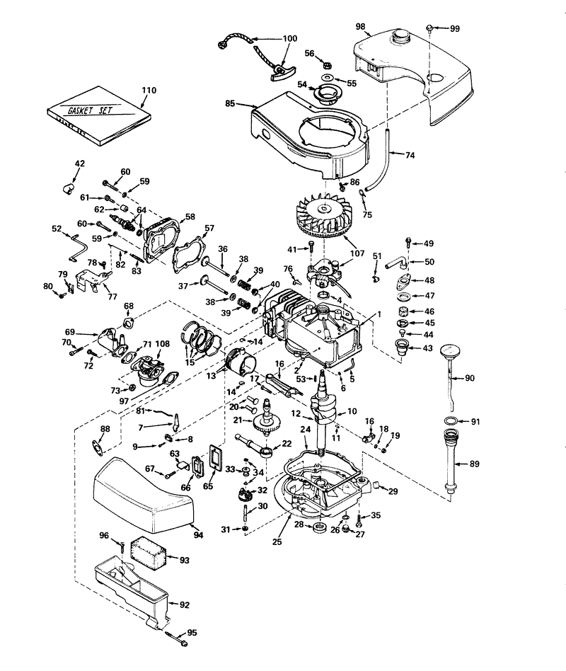 Engine Model Tnt100 10041 mower Model No 21711