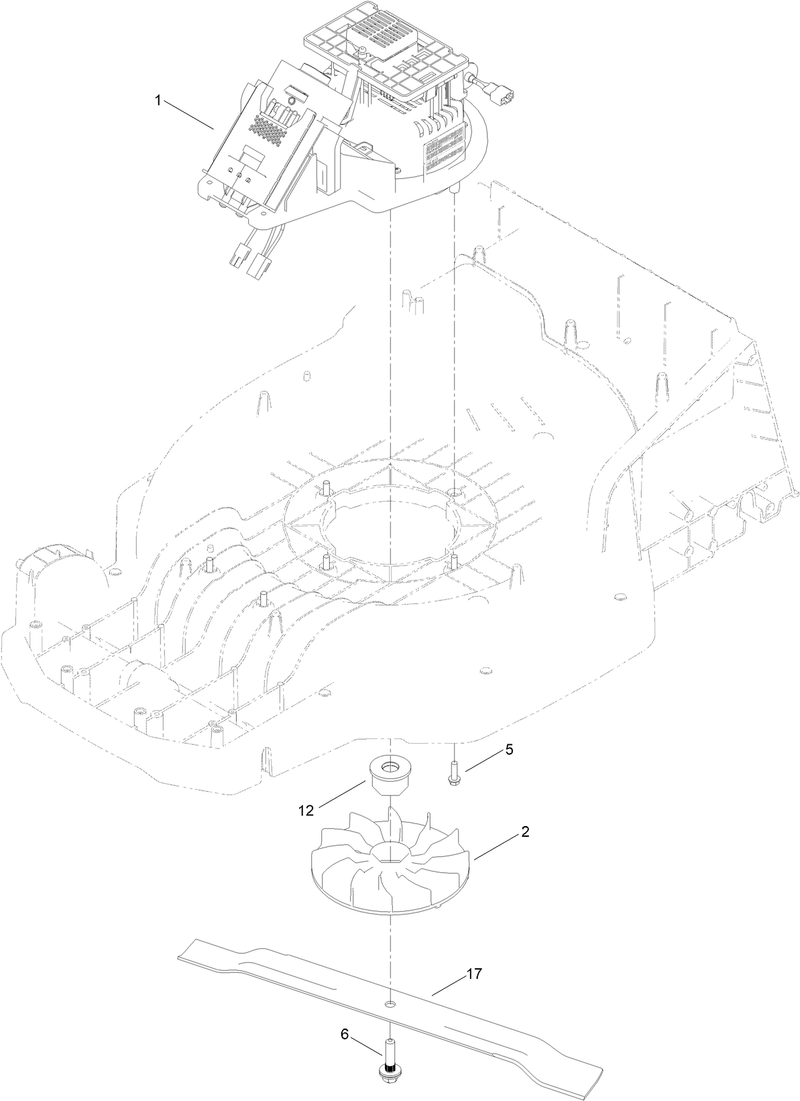 Engine and Blade Drive Assembly