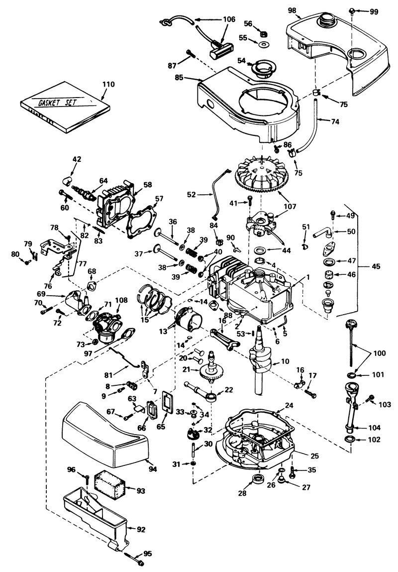Engine Tecumseh Model No Tnt 100 10056a mower Model No 21738