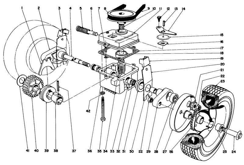 Front Axle and Gear Case Assembly