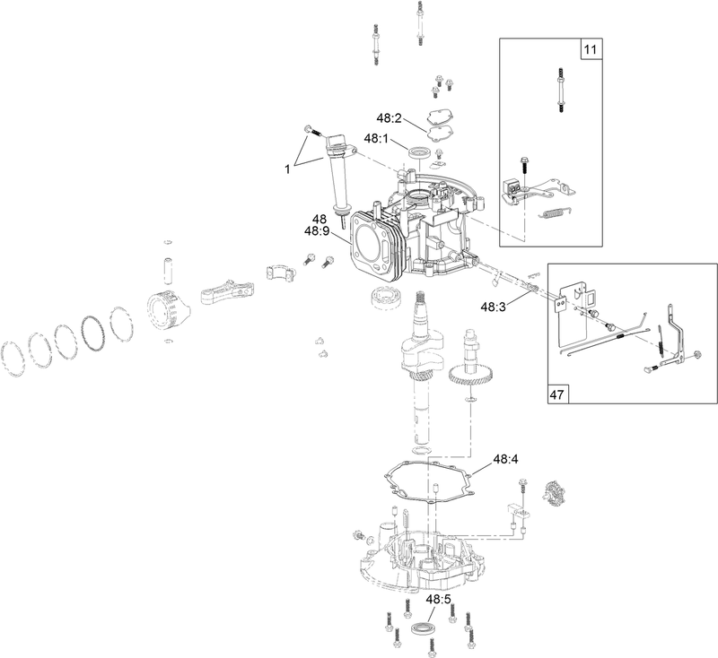 Dipstick Brake and Governor Arm Assembly