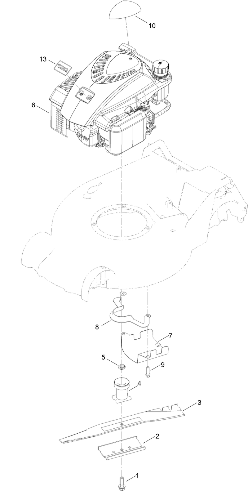 Engine and Blade Assembly