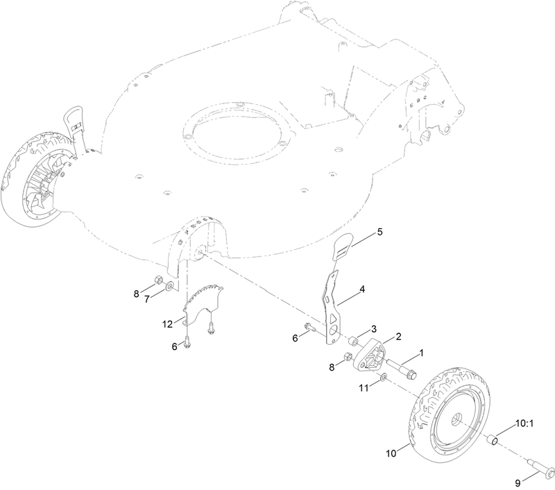 Front Wheel and Hight of Cut Assembly