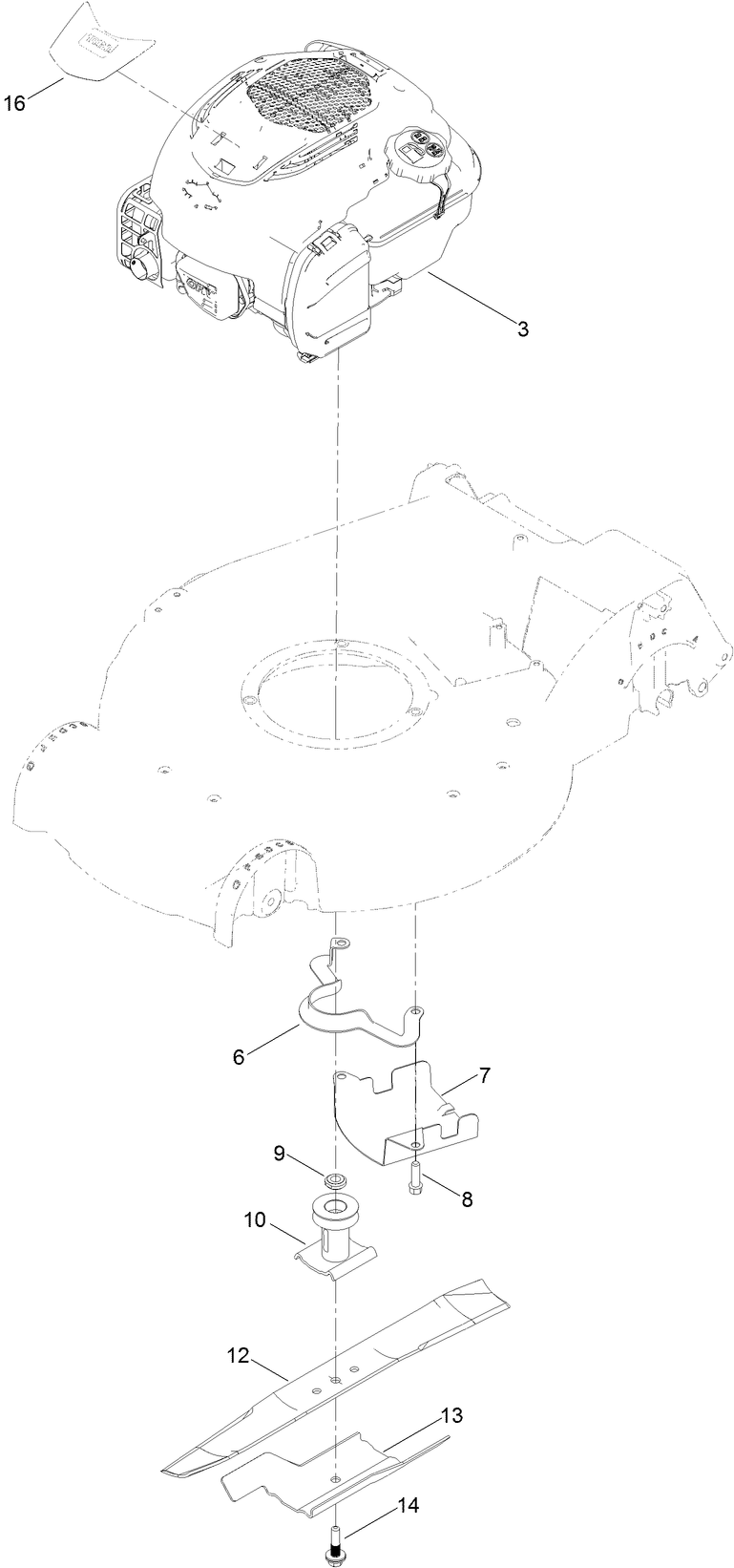 Engine and Blade Assembly
