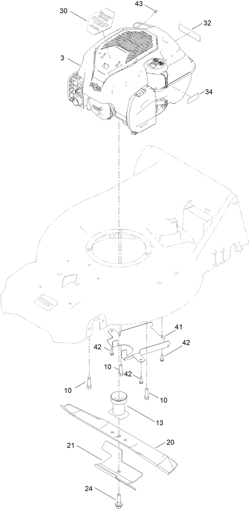 Engine and Blade Assembly
