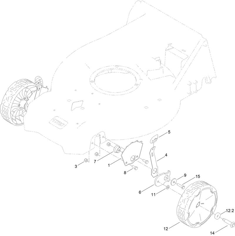 Front Wheel and Height of Cut Assembly