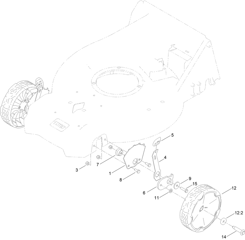 Front Wheel and Height of Cut Assembly