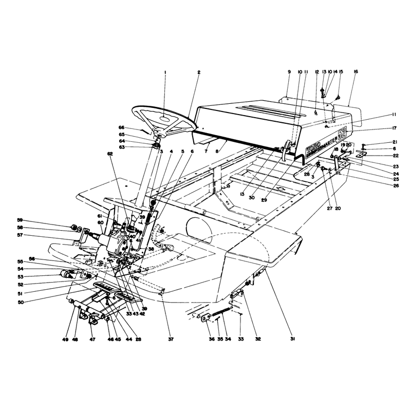 Pedals Hood and Steering Wheel Assembly