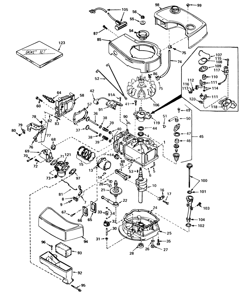 Engine Tecumseh Model No Tnt 100 10056c
