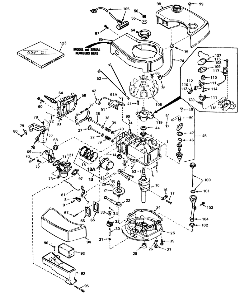 Engine Tecumseh Model No Tnt 100 10056d