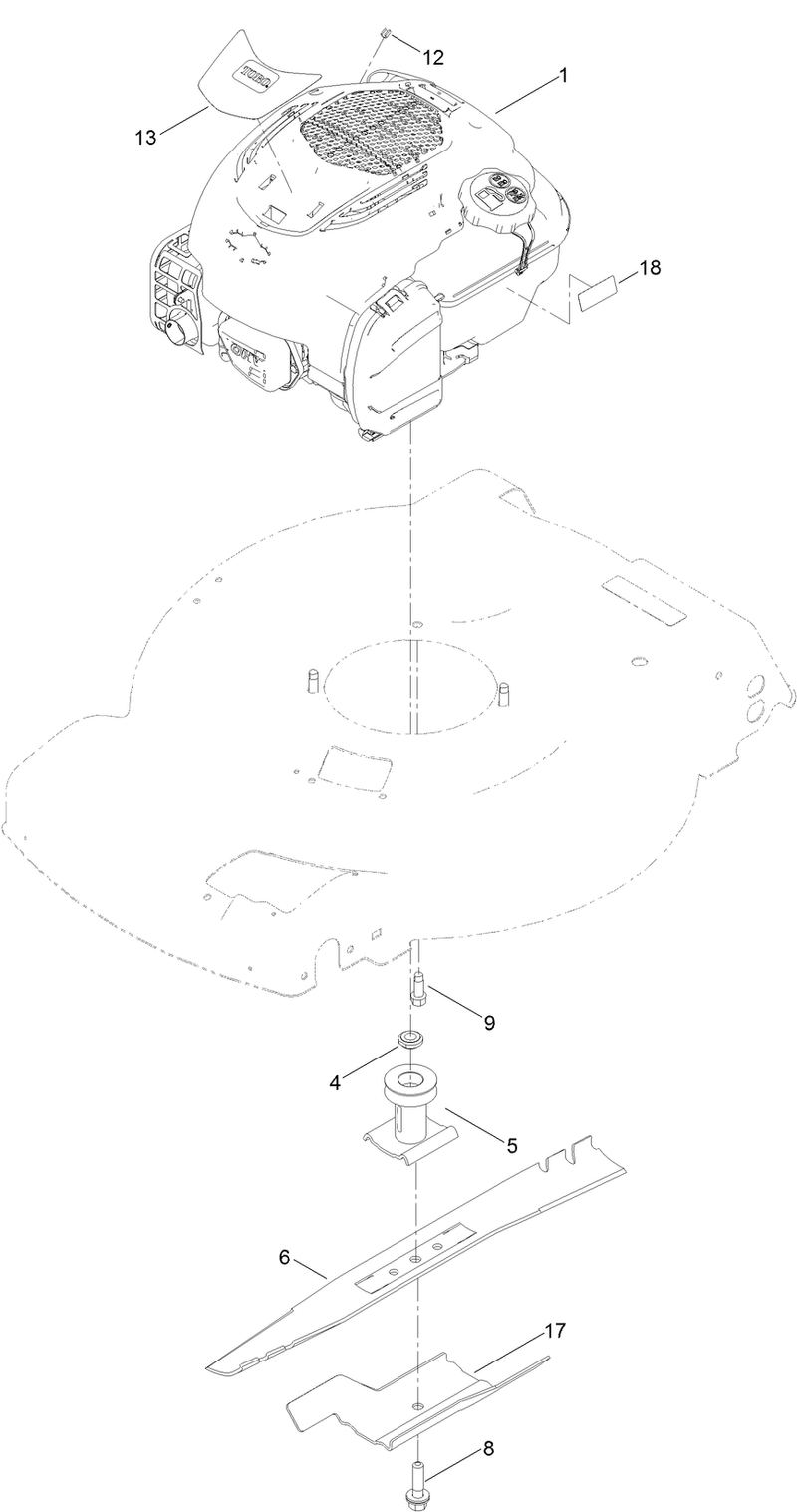 Engine and Blade Assembly