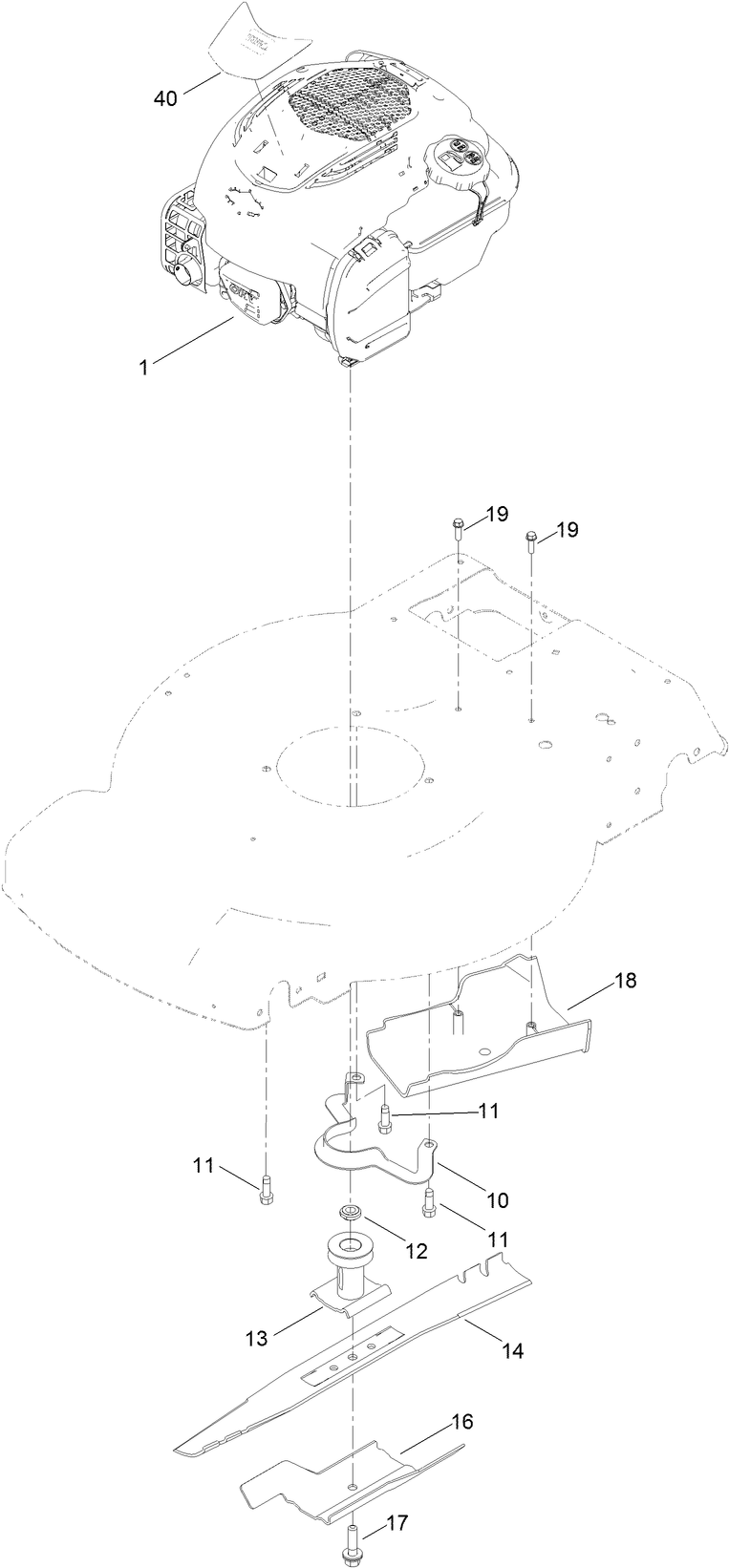Engine and Blade Assembly