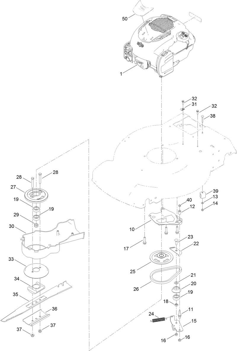 Engine and Blade Assembly