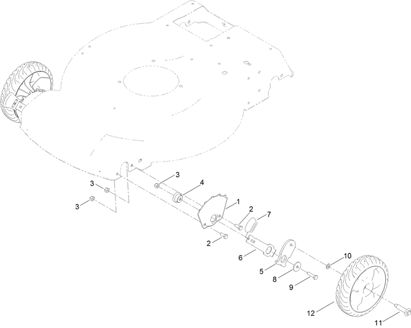 Front Wheel and Height of Cut Assembly