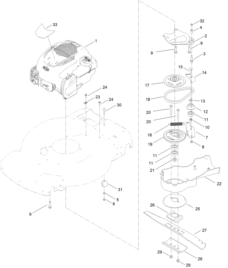 Engine and Blade Assembly