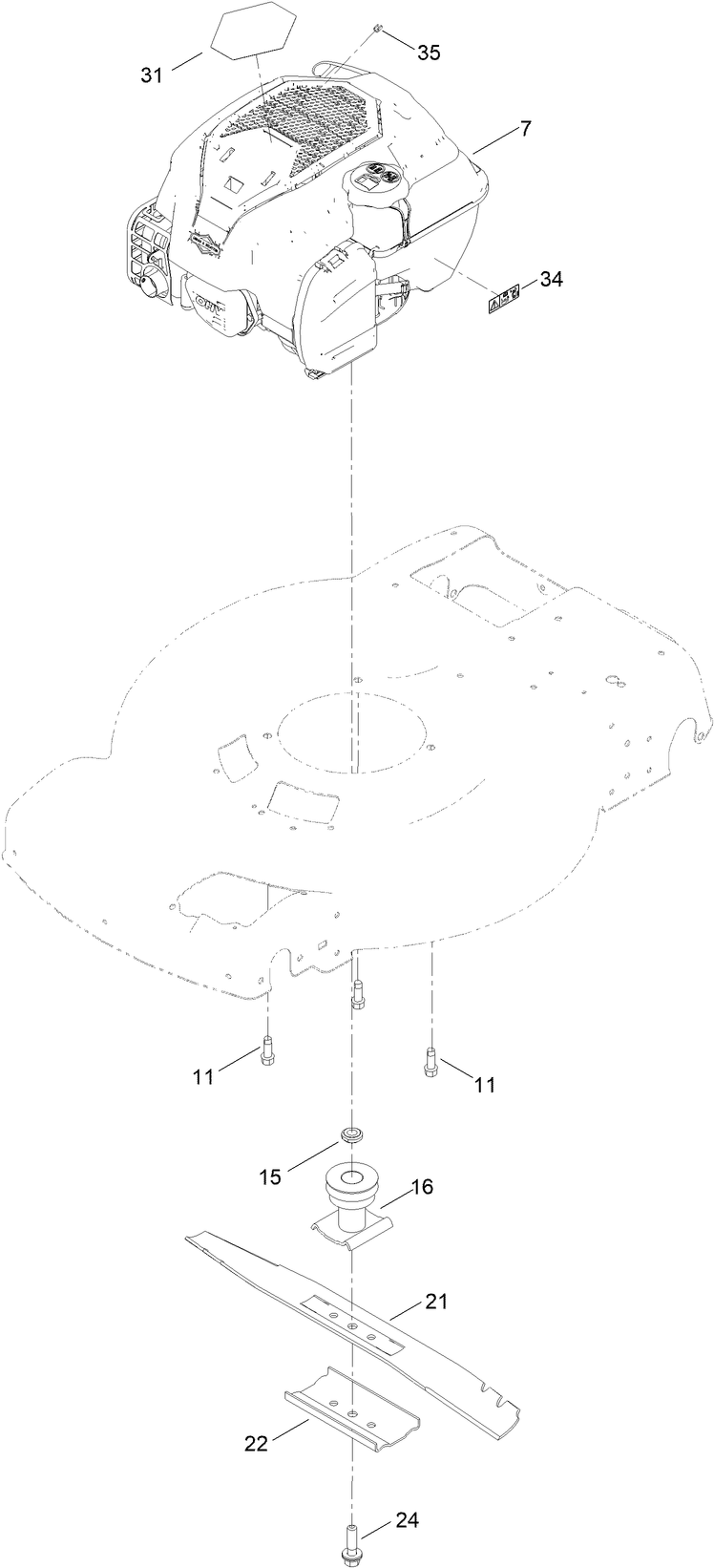 Engine and Blade Assembly