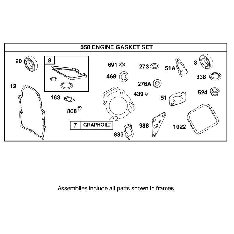 Engine Gasket Set Briggs and Stratton 303447-1314-E1