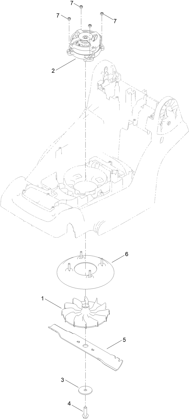 Motor and Blade Assembly