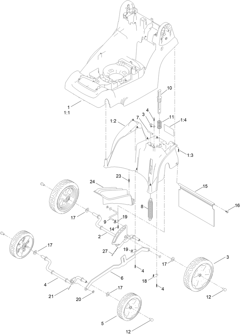Traction and Height of Cut Assembly