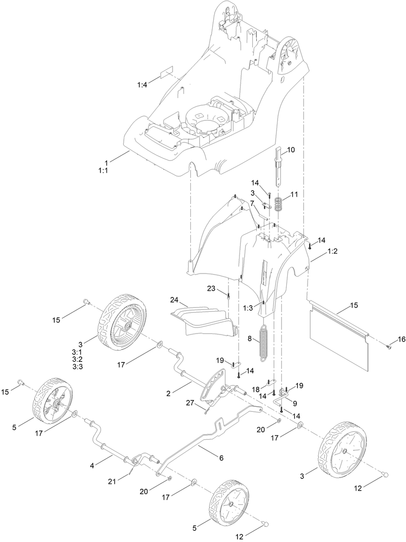 Traction and Height of Cut Assembly