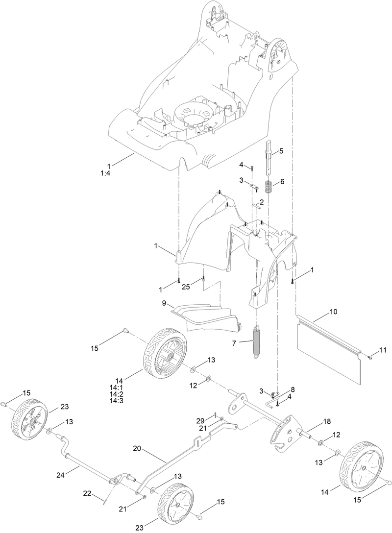 Traction and Height of Cut Assembly