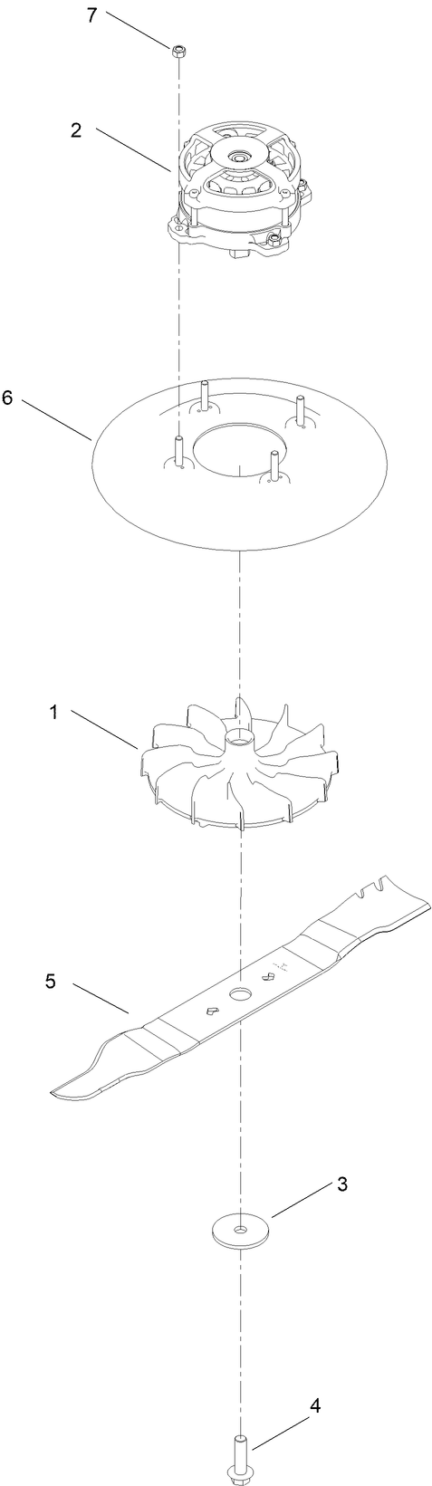 Motor and Blade Assembly