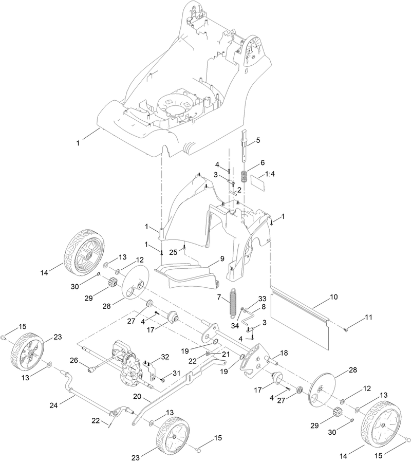 Traction and Height of Cut Assembly