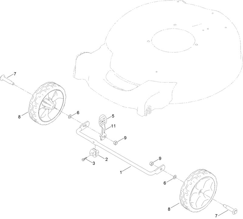 Front Wheel and Height of Cut Assembly