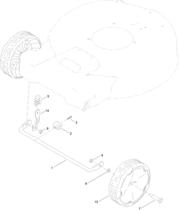 Front Wheel and Height of Cut Assembly