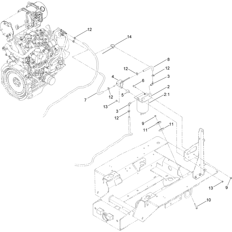 Fuel Pump and Oil Filter Assembly