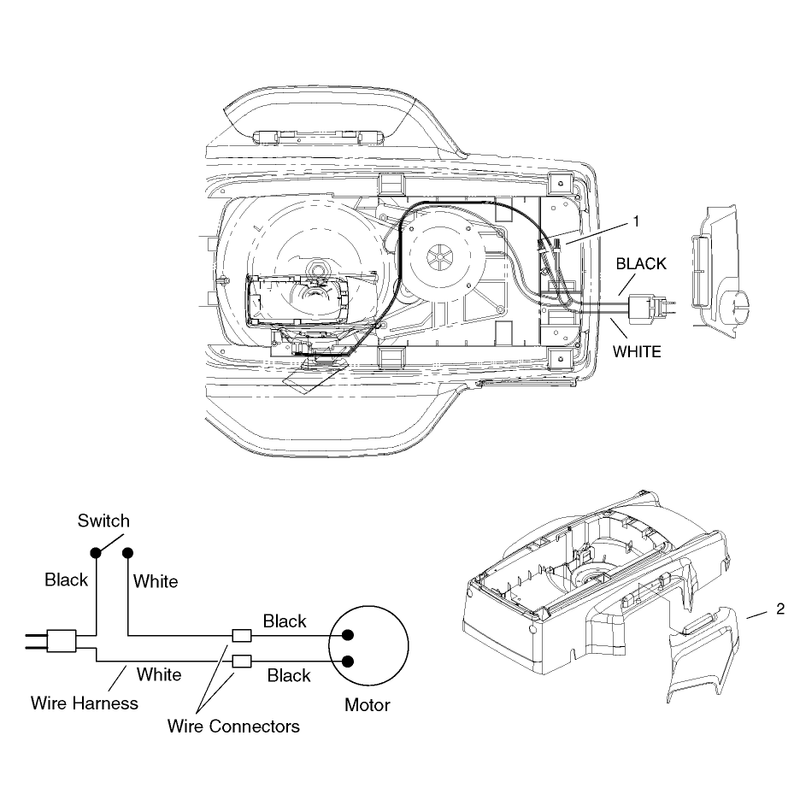 Electrical Wiring Schematic and Discharge Chute Assembly