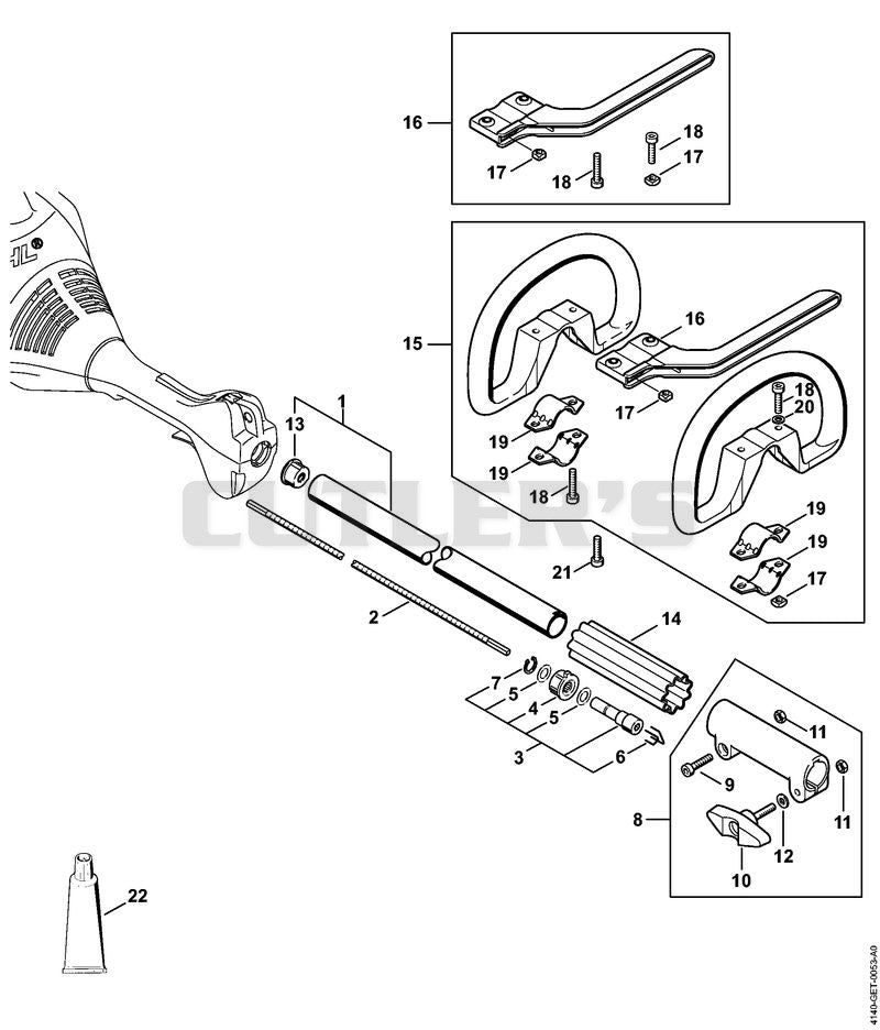 Drive tube assembly, Loop handle