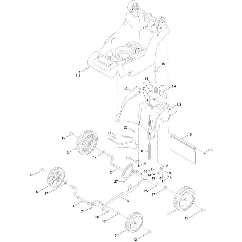 Traction and Height of Cut Assembly