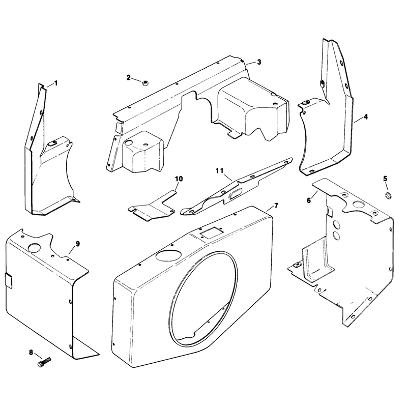 Baffles and Shroud Kohler Engine Model No Kt17qs Type No 24324