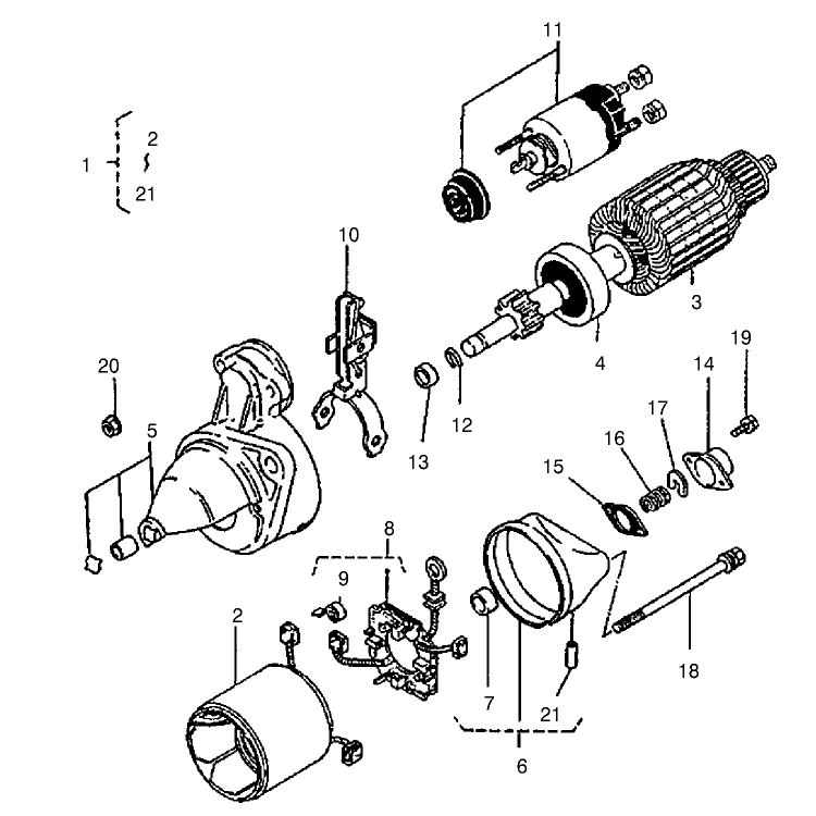 Starter Component Part Assembly