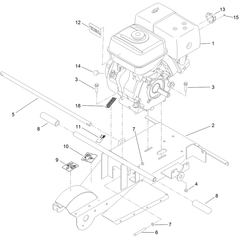 Engine and Frame Assembly
