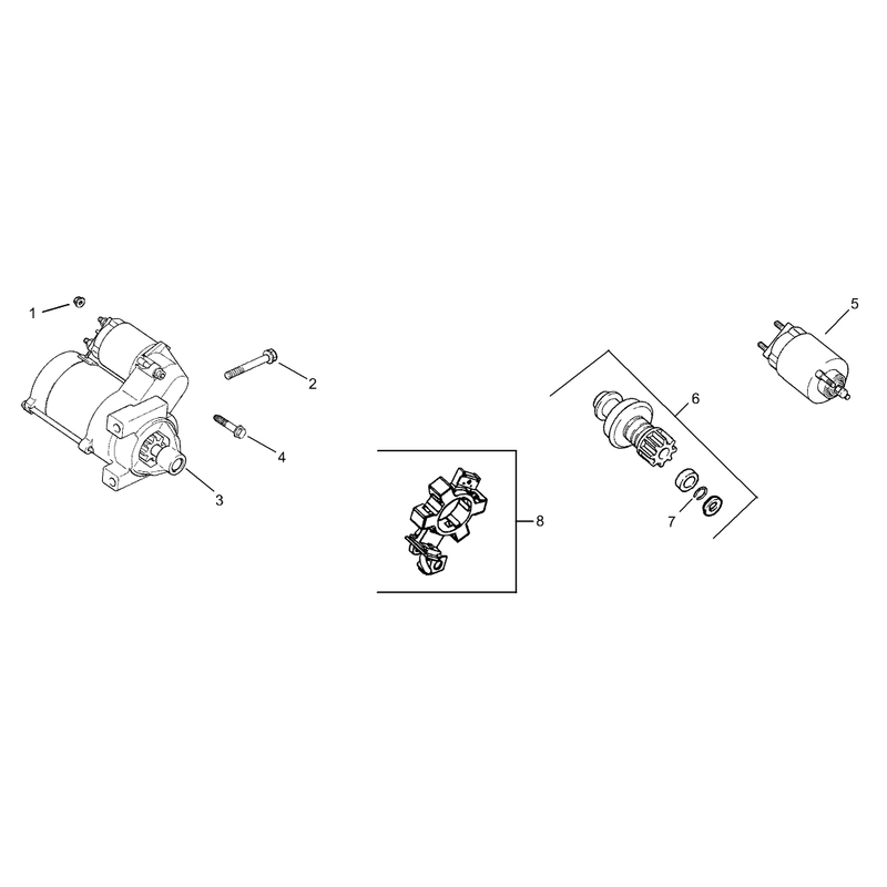 Group 7 Starter Assembly Kohler CH23S-76569