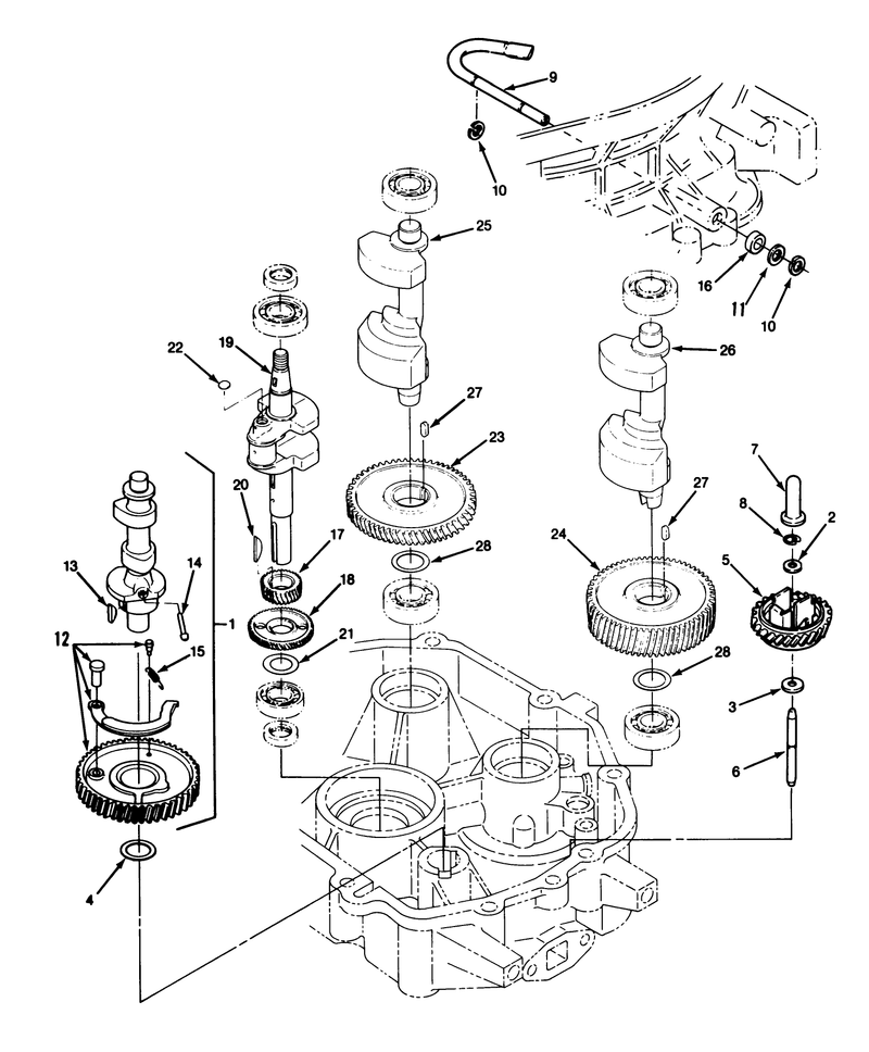 14hp Engine Crankshaft and Camshaft Assembly
