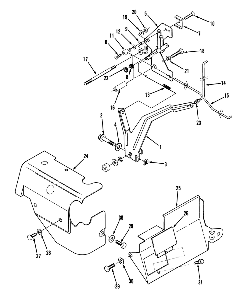 14hp Engine Governor Linkage and Cover Assembly