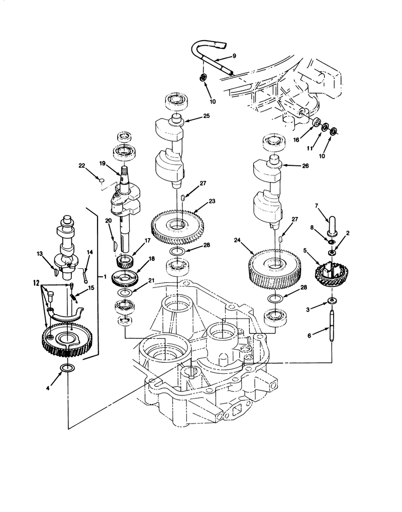 14hp Engine Crankshaft and Camshaft Assembly