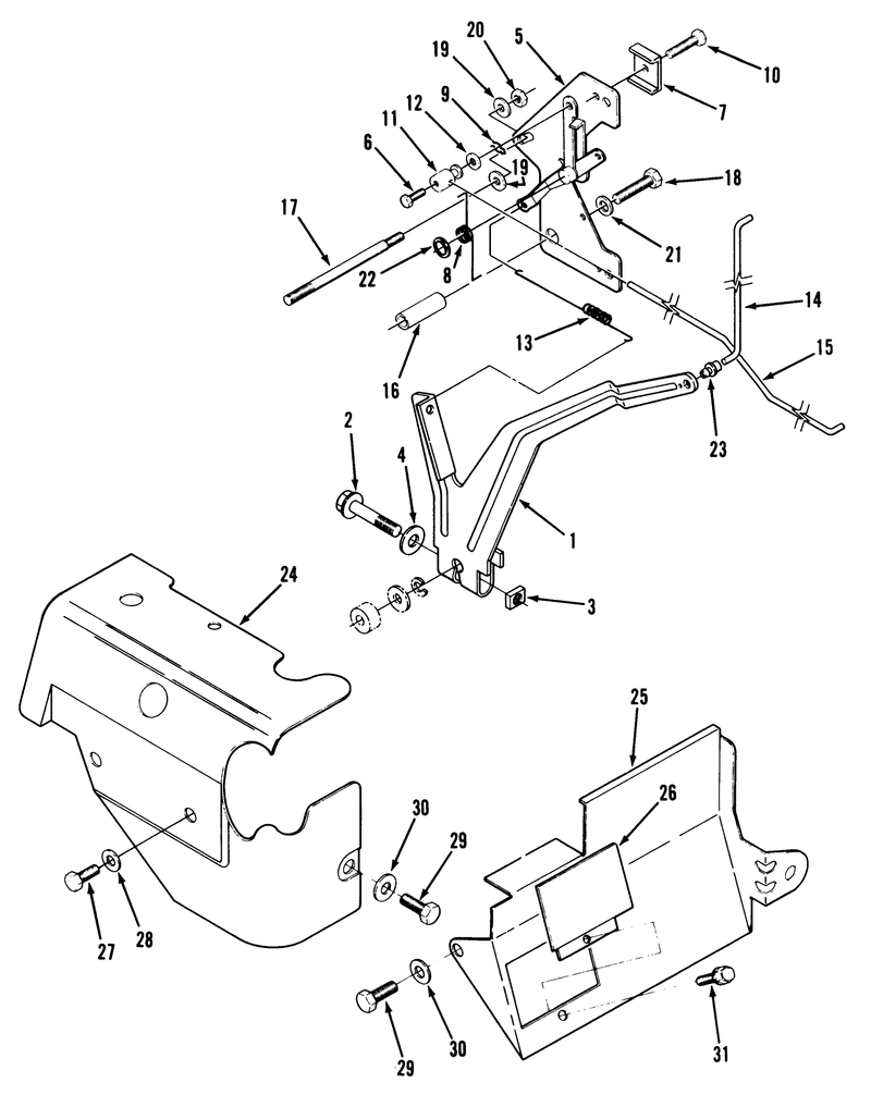 14hp Engine Governor Linkage and Cover Assembly