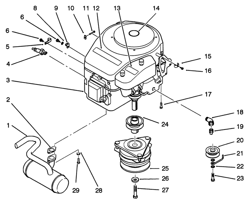 Engine And Clutch Assembly