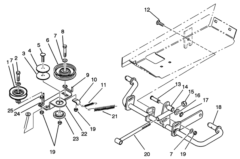 Idler And Pedal Shaft Assembly