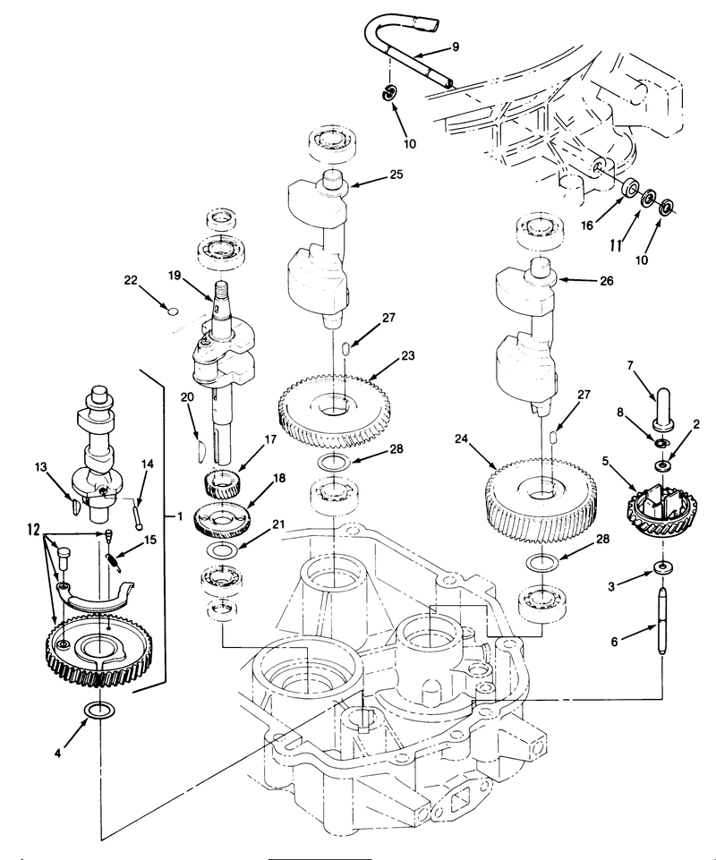 14hp Engine Crankshaft and Camshaft Assembly