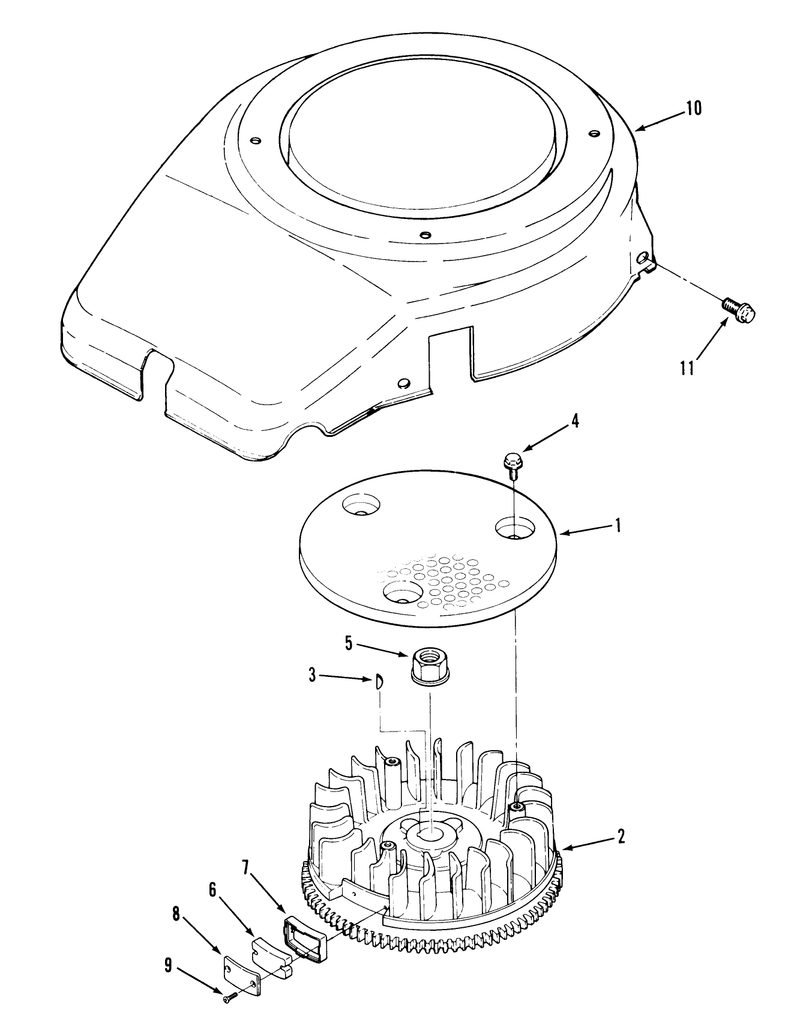 14hp Engine Flywheel and Cover Assembly